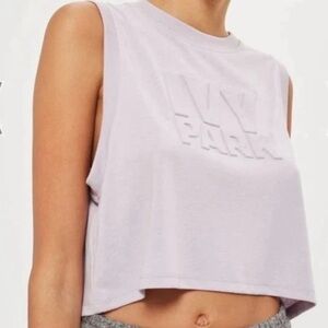 Beyoncé Ivy Park short tank top in lavender colour